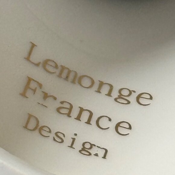 Vintage Lemonge France Hand-Painted Cobult Blue & Gold Porcelain Candle Holder - Picture 8 of 9